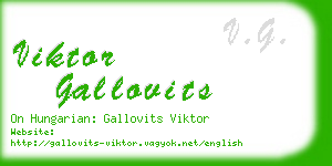 viktor gallovits business card